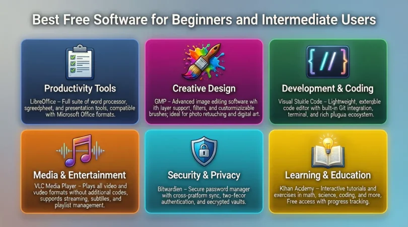 best free software for beginners and intermediate users